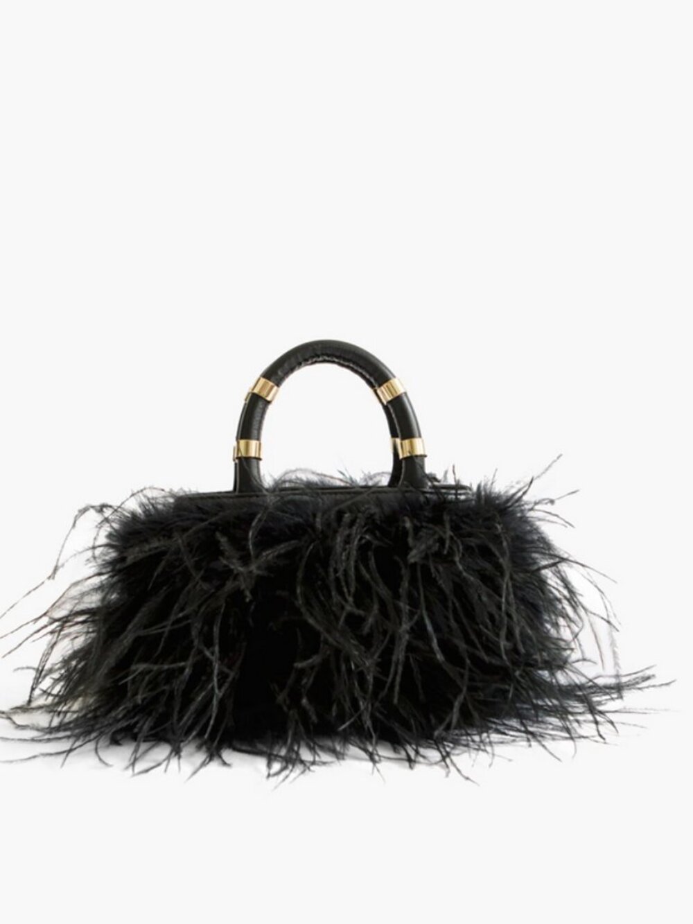 J.LOWERY Black Emily Feather Bag - Used Once